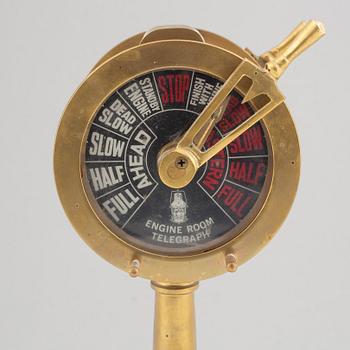 An engine order telegraph, 20th century.