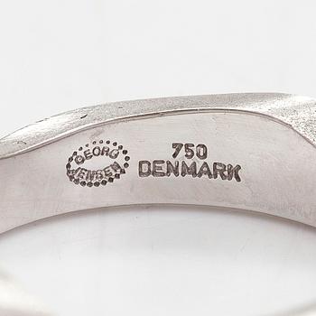 Georg Jensen, sormus, "Fusion", 3 kpl, 18K kultaa/valkokultaa, yhteensä noin 0,34 ct timantteja.