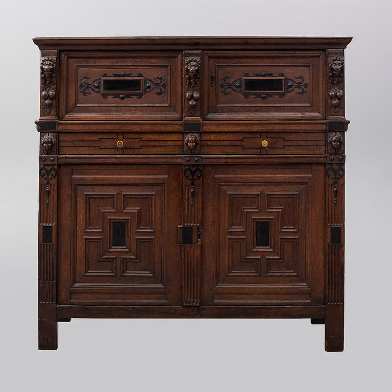 A 19th century oak cabinet.