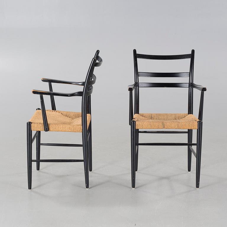 A pair of armchairs, third quarter of the 20th century.