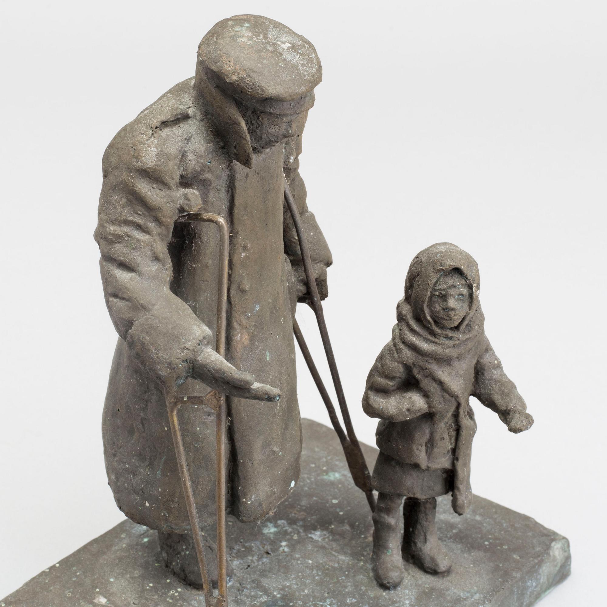 EINO HANSKI, skulptur, brons, osignerad.