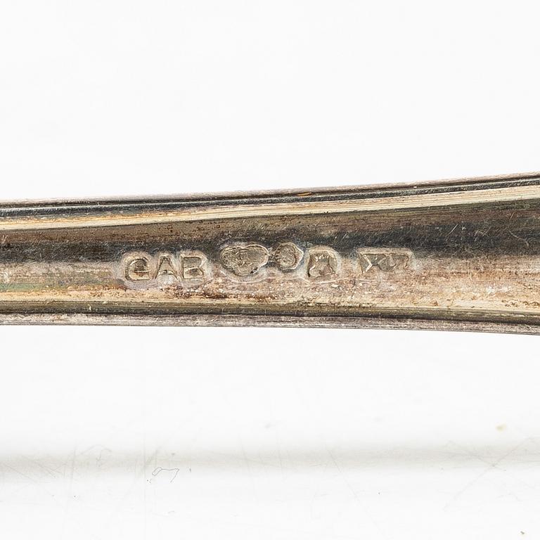 12+1 pcs silver cutlery, Swedish hallmarks, including GAB, Stockholm 1924.