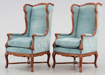 FÅTÖLJER, ett par, 1900-tal.