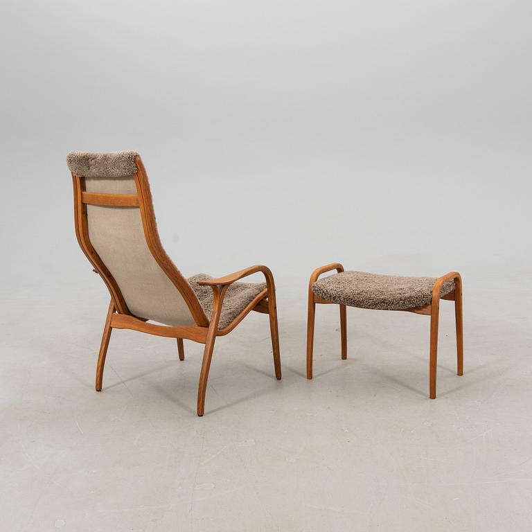 Yngve Ekström, fåtölj med fotpall "Lamino", Swedese.