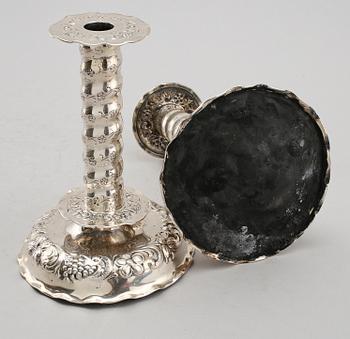 LJUSSTAKAR, 1 par, silver, Tesi, Göteborg 1948.