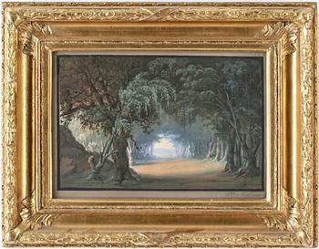 Emil Roberg · EMIL ROBERG, akvarell, sign o dat 1844.