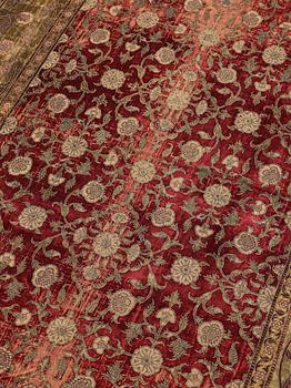 MOGUL SILKESSAMMET, Indien, sannolikt 1700-talets andra hälft, ca 227 x 146,5 cm.