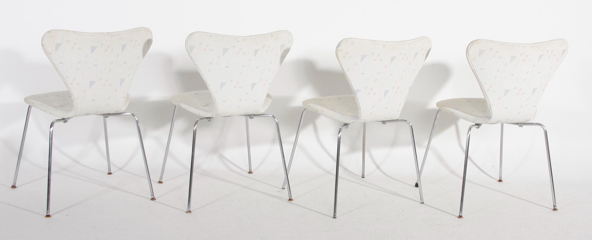 STOLAR, 8 st. "Sjuan". Arne Jacobsen, Fritz Hansen. Danmark.