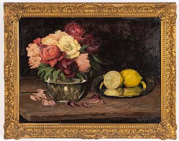 Unknown artist, Roses and lemon.