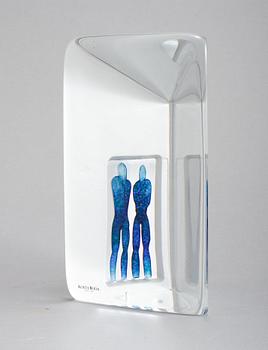 SKULPTUR, glas, Bertil Vallien, Kosta Boda, signerad och numrerad 99519.
