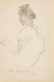 891. Lotte Laserstein, Girl with a wreath and hair up.