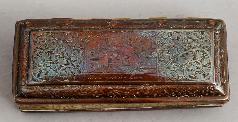 DOSA, koppar och mässing, sannolikt 1700-tal.