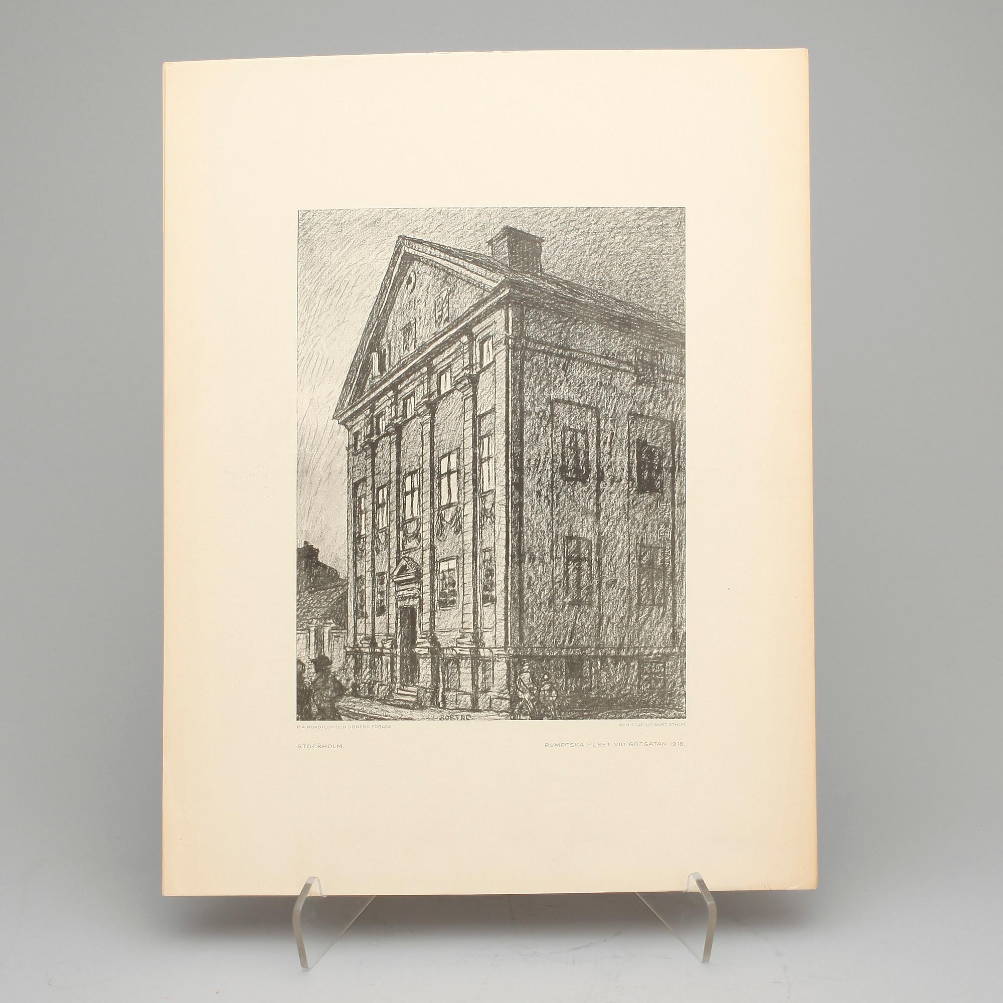 MAPP med TRYCK, ca 196 st, Ferdinand Boberg, 1900-talets början.