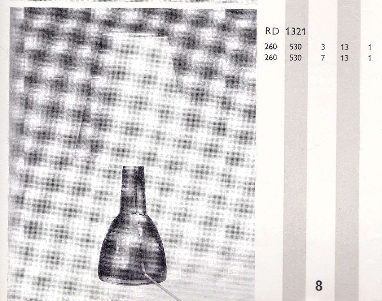 Carl Fagerlund, a pair of table lamps model "RD 1321", Orrefors, 1950s-60s.