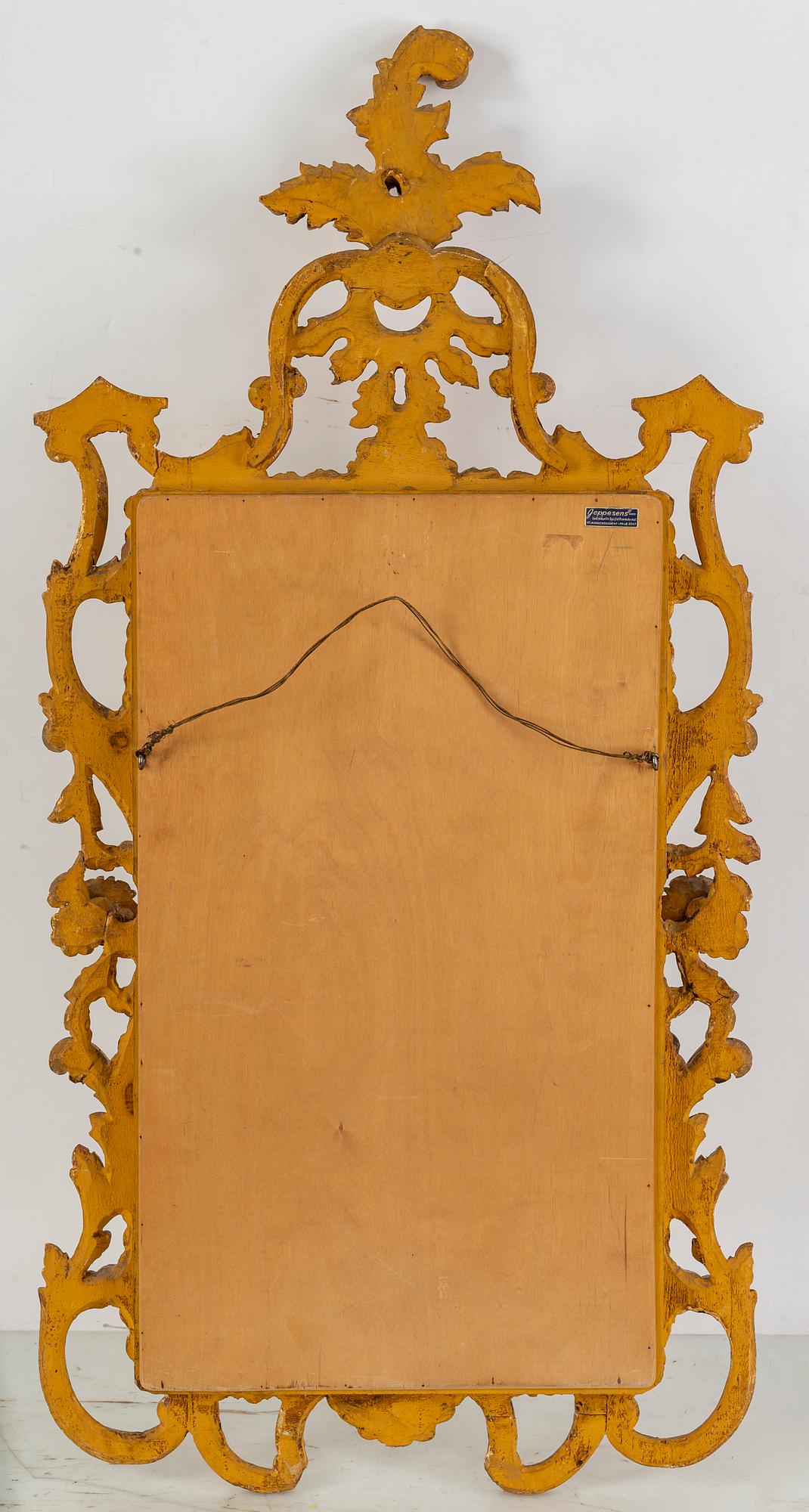 A Danish Baroque style mirror, 20th Century.