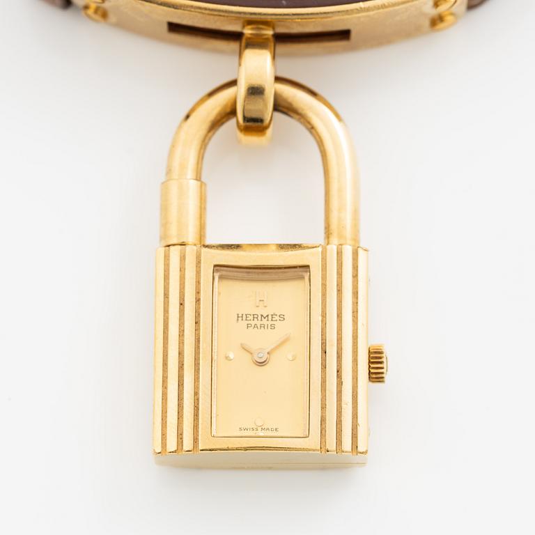 Hermès, armbandsur, "Kelly Lock", 20 x 20 (37,5) mm.