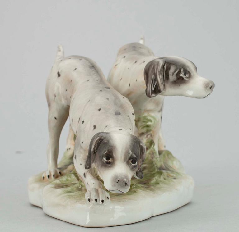 FIGURIN, porslin, Meissenliknande märke, möjligen rysk, 1900-tal.