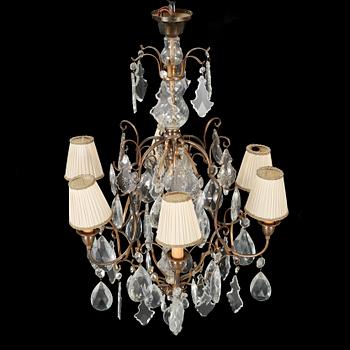 A mid 20th century chandelier in rococo style.