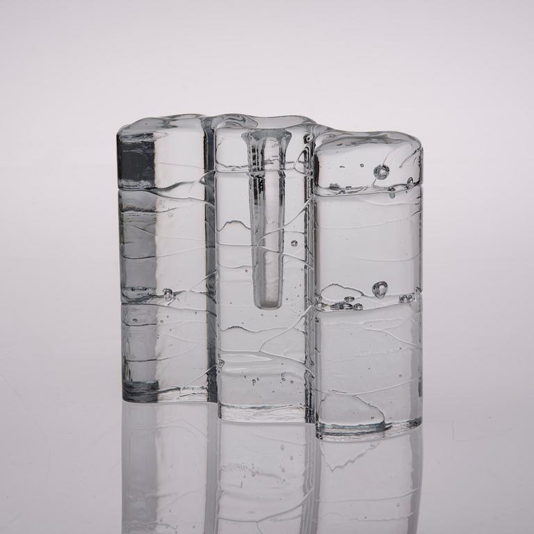 LJUSSTAKE / SKULPTUR, glas, "Arkipelago"-serien, signerad Timo Sarpaneva.