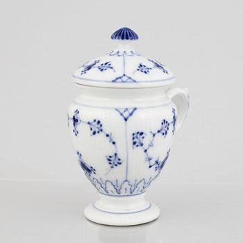 A 'Blue Fluted Plain' porcelain mustard pot, Royal Copenhagen, model '138', 20th century.