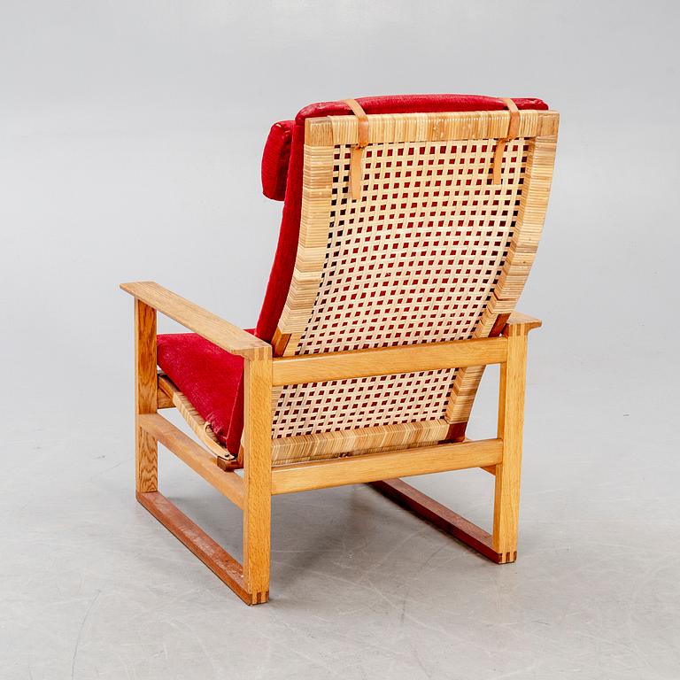 Børge Mogensen, a 'Sled' oak easy chair, Frederica Stolefabrik, Denmark.