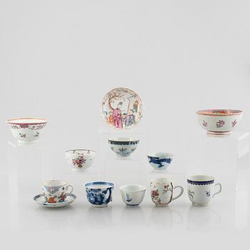 Eleven pieces of Chinese porcelain, 18th and 19th century.