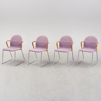 Kersti Sandin & Lars Bülow, karmstolar, 4 st, "Zig", 1980-tal.