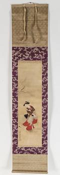 RULLMÅLNINGAR, 3 st, på papper, Japan 1900-tal.
