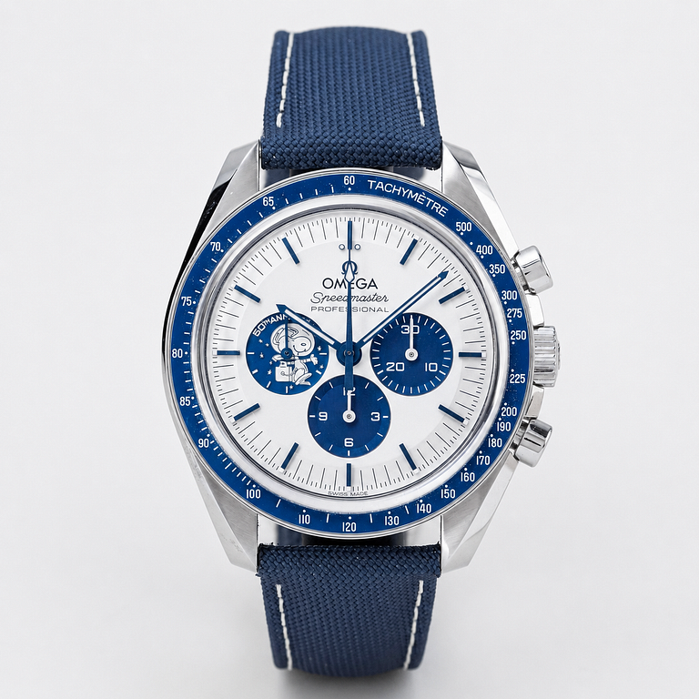 Omega, Speedmaster, Moonwatch, Professional, "Silver Snoopy Award" 50th Anniversary, wristwatch, 42 mm.