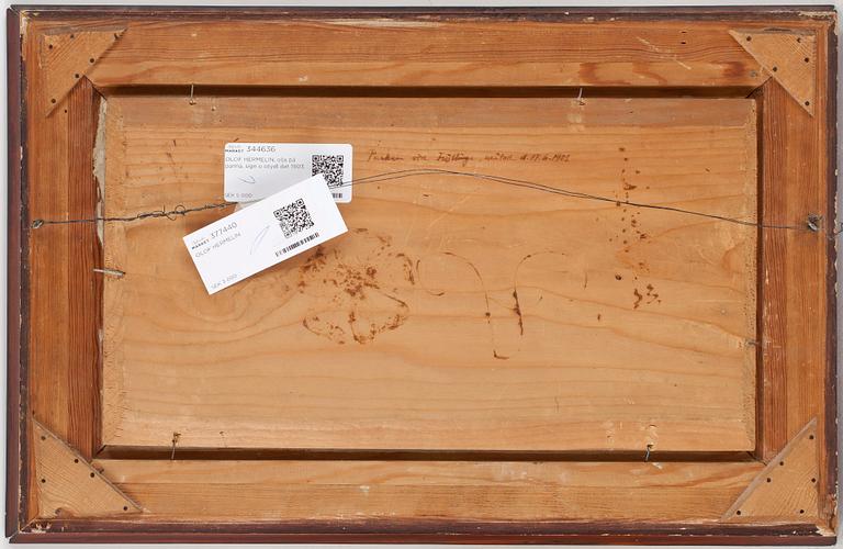 OLOF HERMELIN,  olja på pannå, sign o dat 1903.