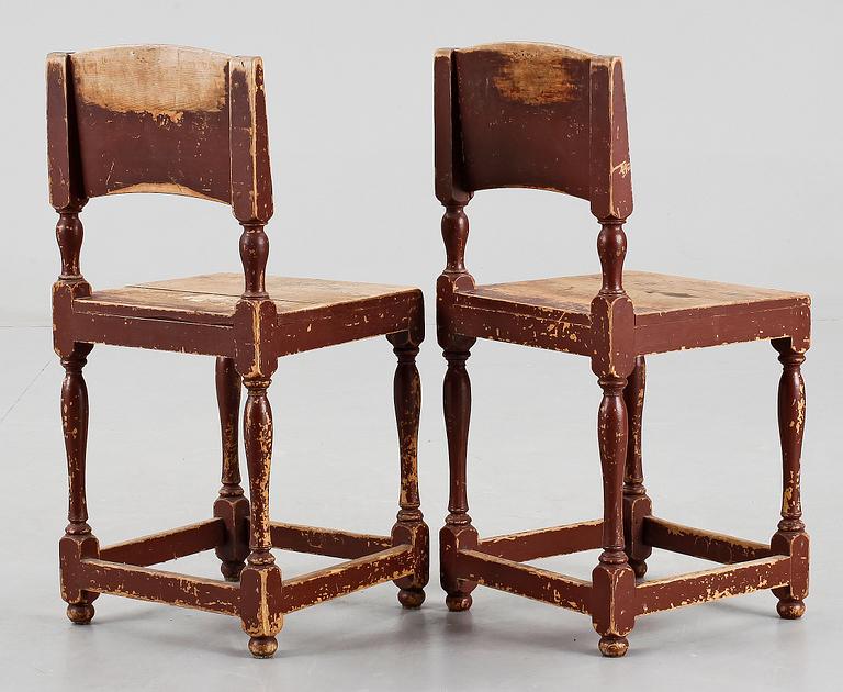 STOLAR, ett par, allmoge, 1800-tal.