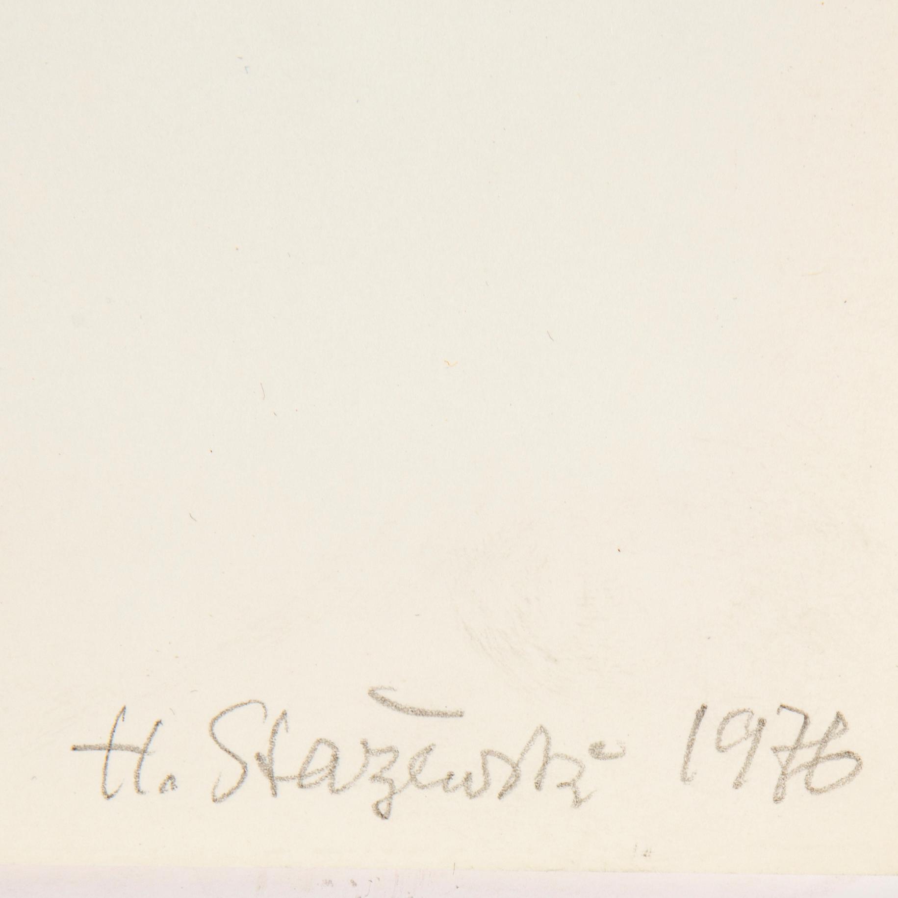 HENRYK STAZEWSKI, litografi, 1976, signerad 12/100.