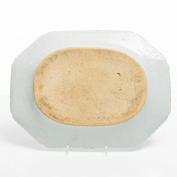 Stekfat, kompaniporslin. Qingdynastin, Jiaqing.