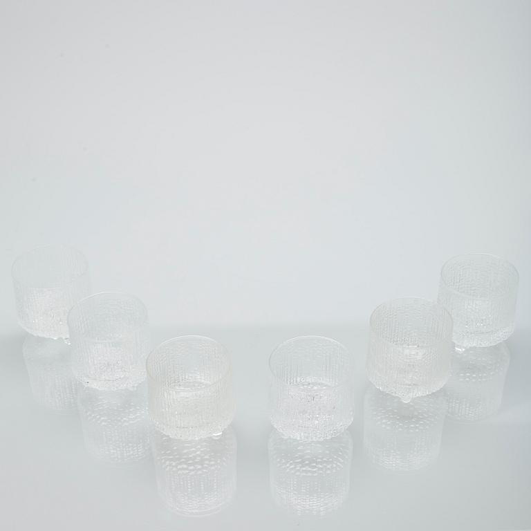 GLAS, 6 st, Ultima Thule", Tapio Wirkkala, Iittala 1970-tal.