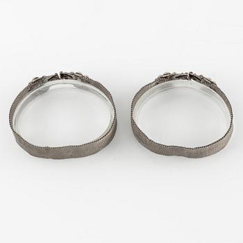 Bracelets, a pair, with steel work, first half of the 19th century.