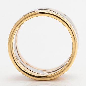 Georg Jensen, a 3 pcs 'Fusion' ring,  18K tri-color gold, Nina Koppel.