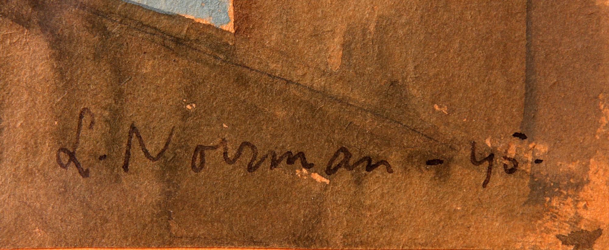 LARS NORRMAN, akvarell, sign och dat -45.