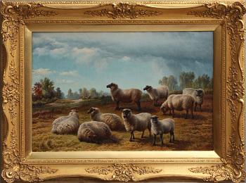 CHARLES JONES, tillskriven, olja på duk, monogramsign, a tergo dat 1889.