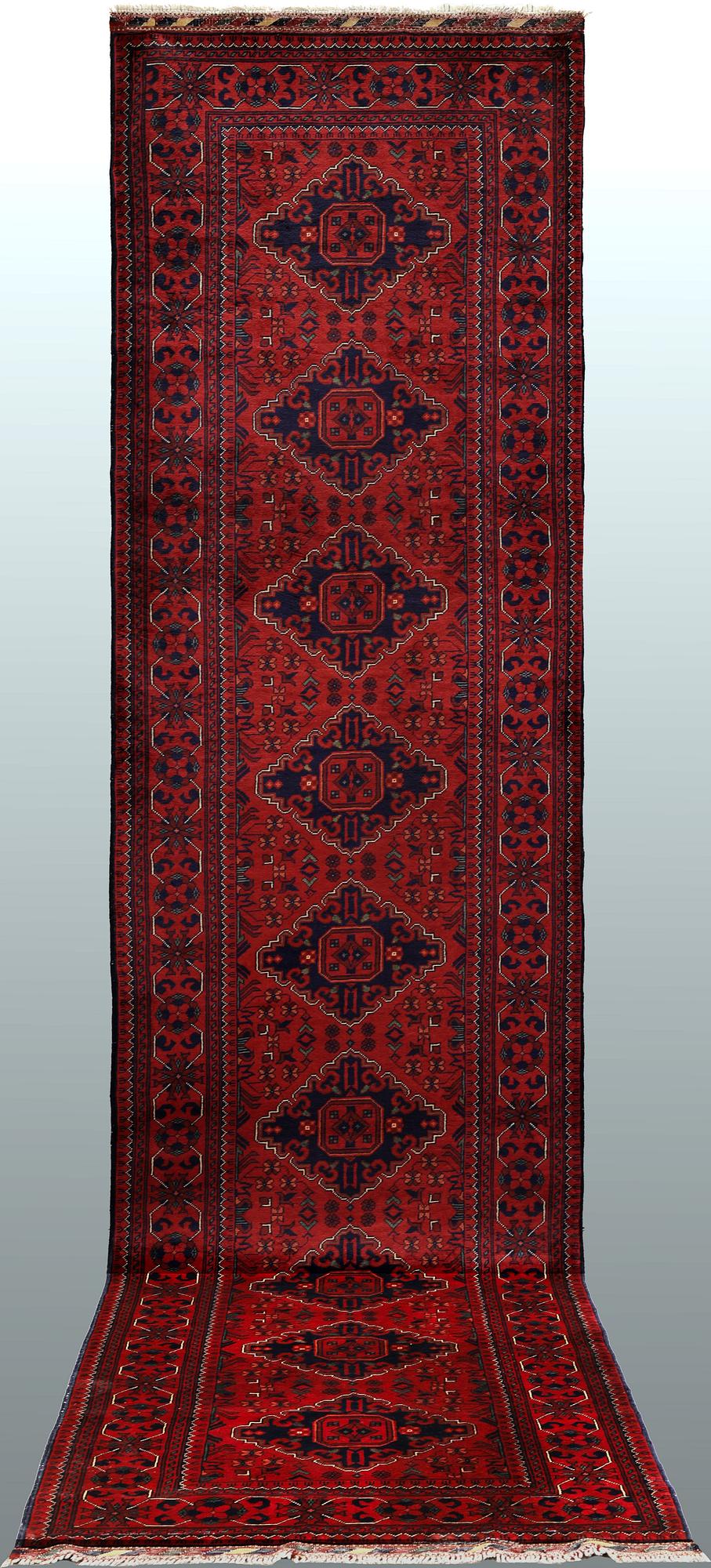 Gallerimatta, Afghan, 391 x 87 cm.