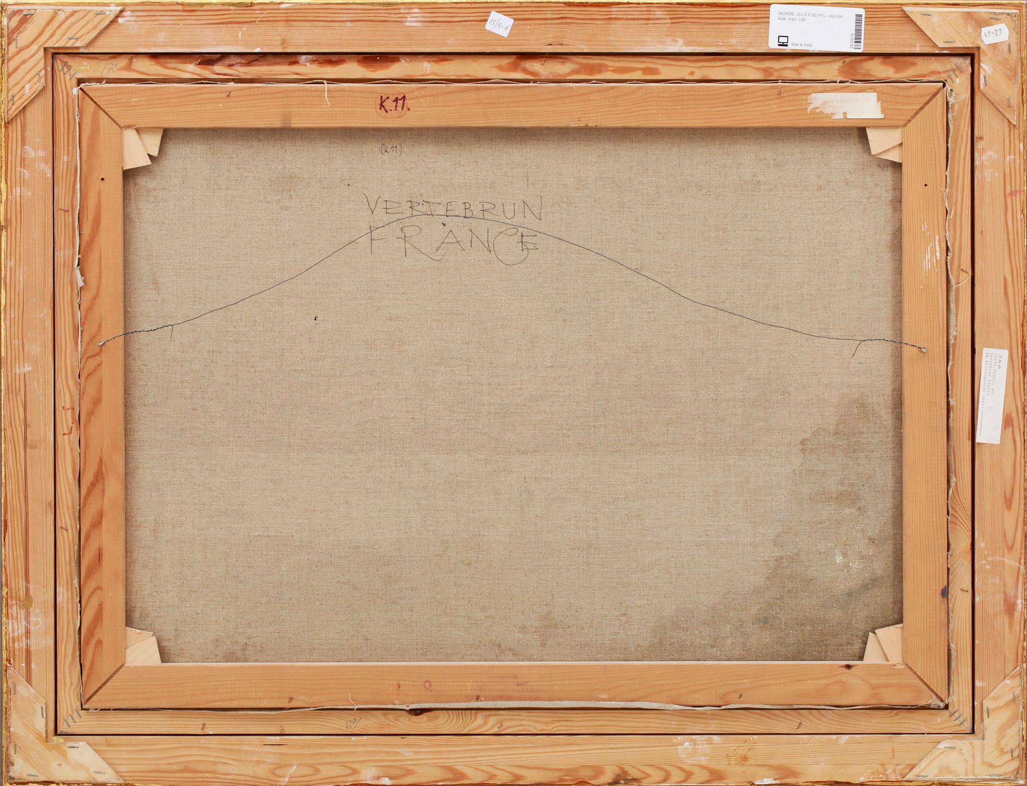 JULES SCHYL, olja på duk, sign.