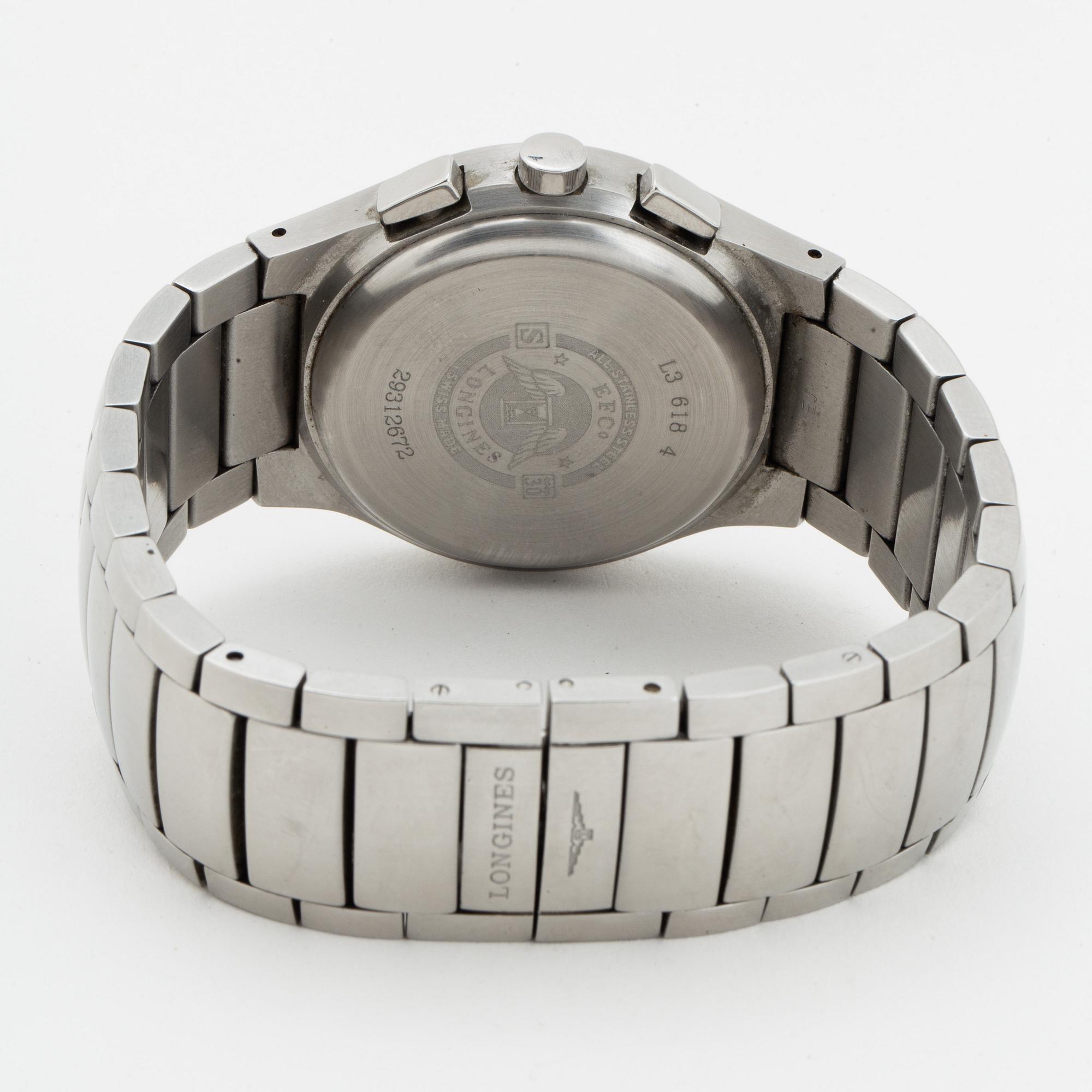 LONGINES, Oposition, chronograph, wristwatch, 38 mm.