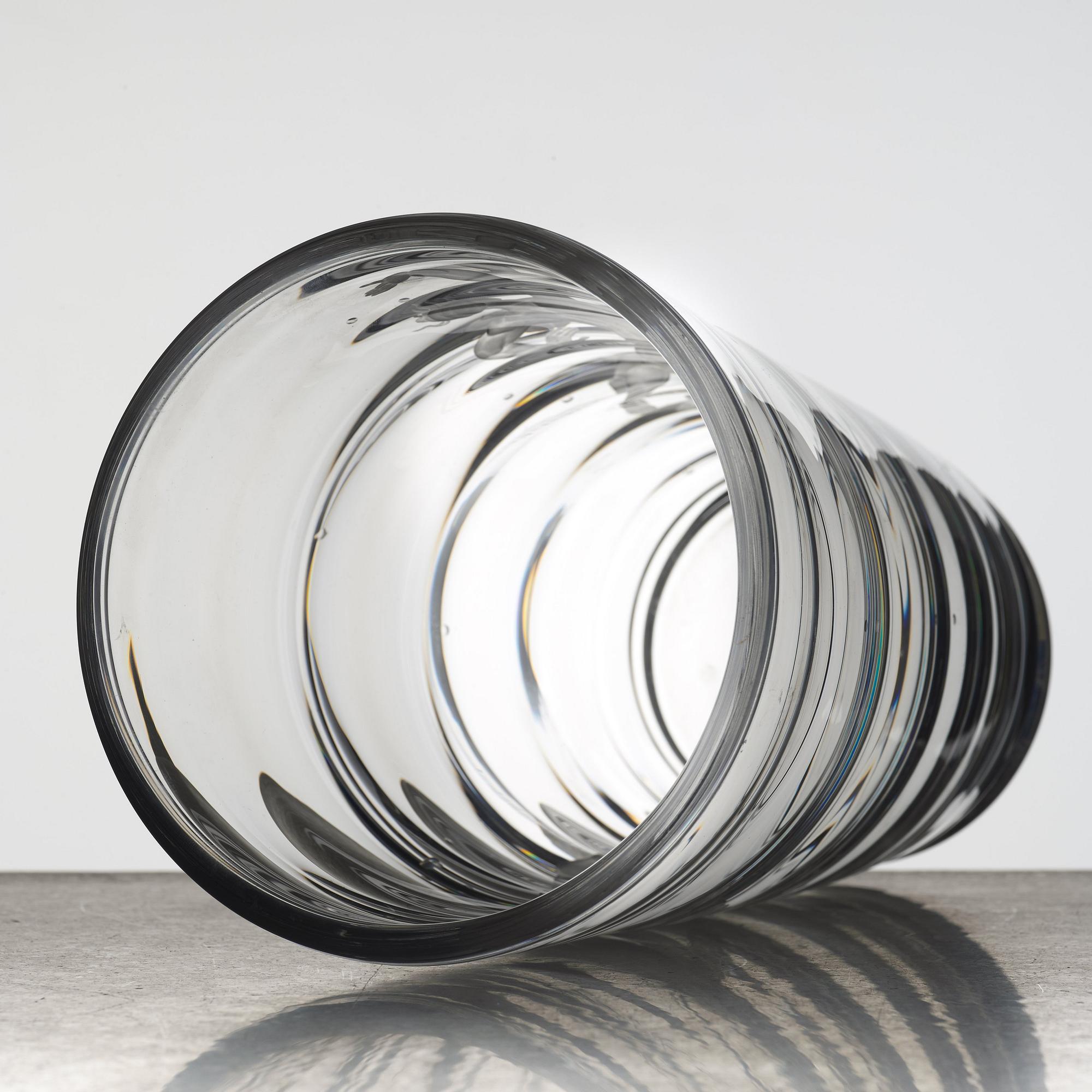Vicke Lindstrand, an engraved "Pearl fisher" glass vase, Orrefors, Sweden 1956.
