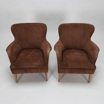 Gunnel Nyman, a pair of late 1930's armchairs for Oy Boman Ab.