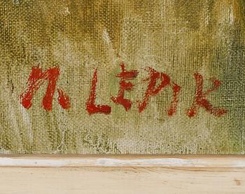 HUGO LEPIK, olja på duk, signerad.