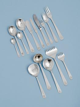 599. A set of 102 pcs of Wiwen Nilsson sterling flatware, Lund, different years.