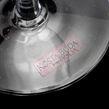 SIGNE PERSSON-MELIN, vinglas, 14+12 stycken, "Bouquet", Kosta Boda.