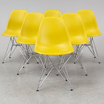 CHARLES AND RAY EAMES, six DSR chairs, Vitra, 2011.