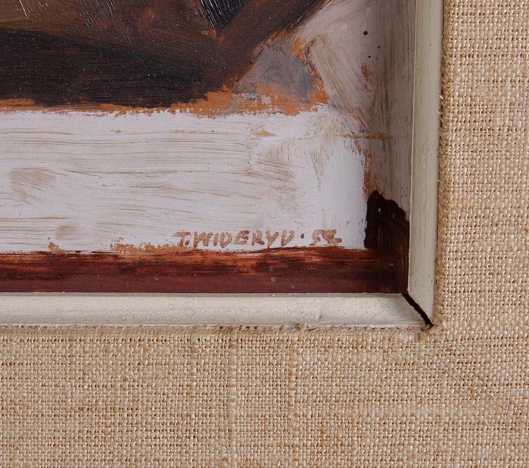 WIDERYD, TORE. Olja på pannå, sign o dat -52.