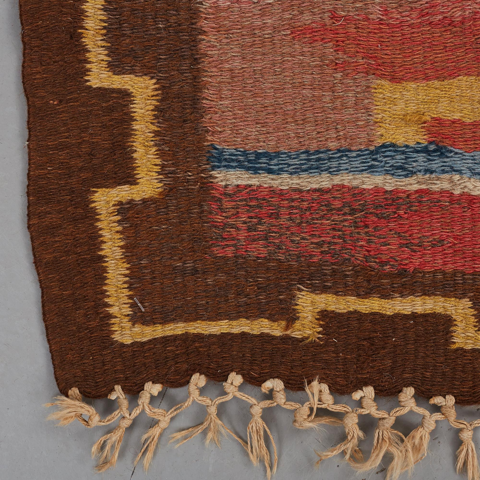 CARL EDVIN SVENSSON, MATTA, rölakan, ca 303,5 x 195,5 cm, signerad CES (Carl Edvin Svensson), Sverige 1920-30-tal.