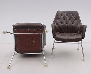 FÅTÖLJER, 1 par, Dux, 1900-talets andra hälft.